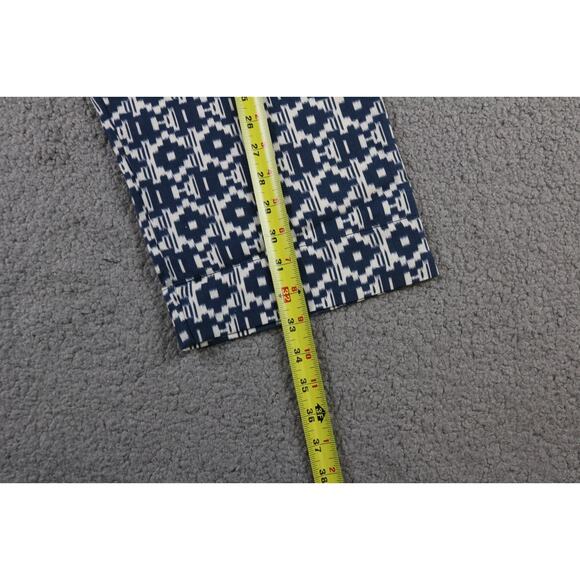 Bryn Walker Pants S Wide Leg Linen Aztec Print Blue White Italian Fabric USA - Picture 9 of 9